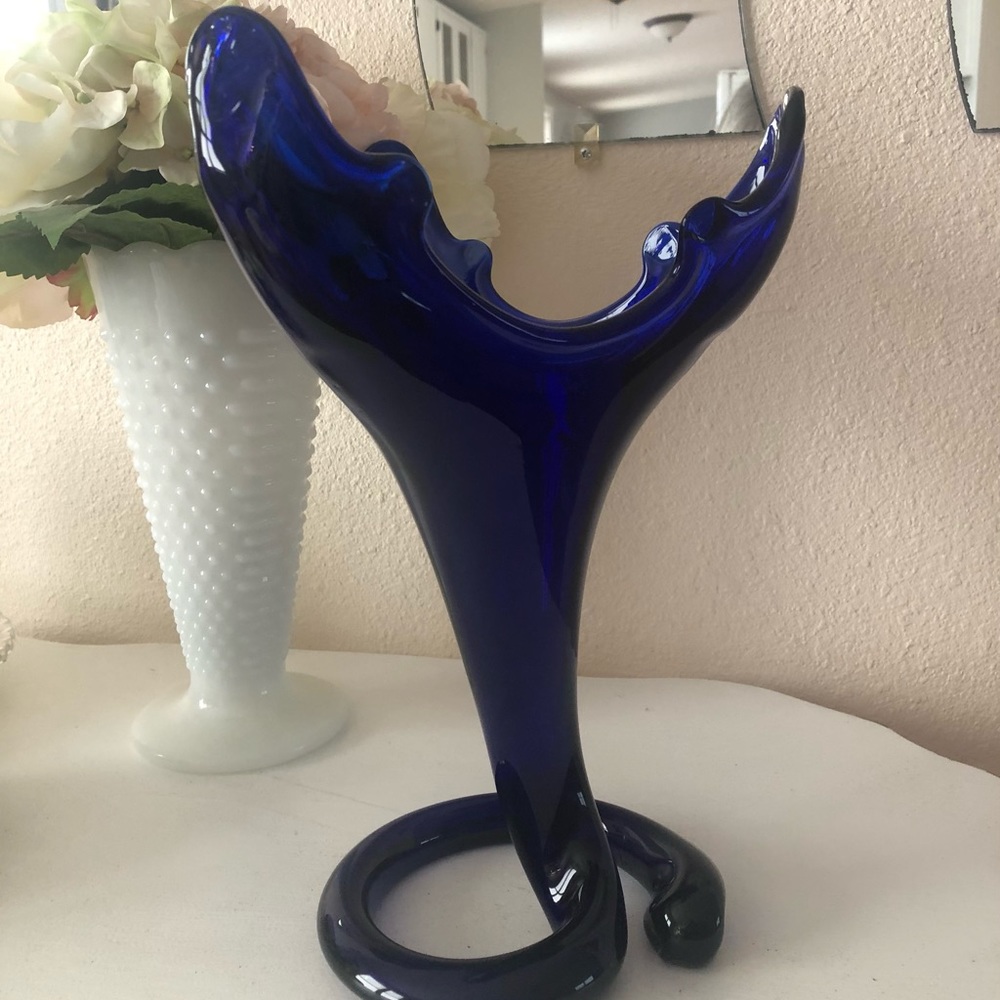 Murano style hand blown vintage vase